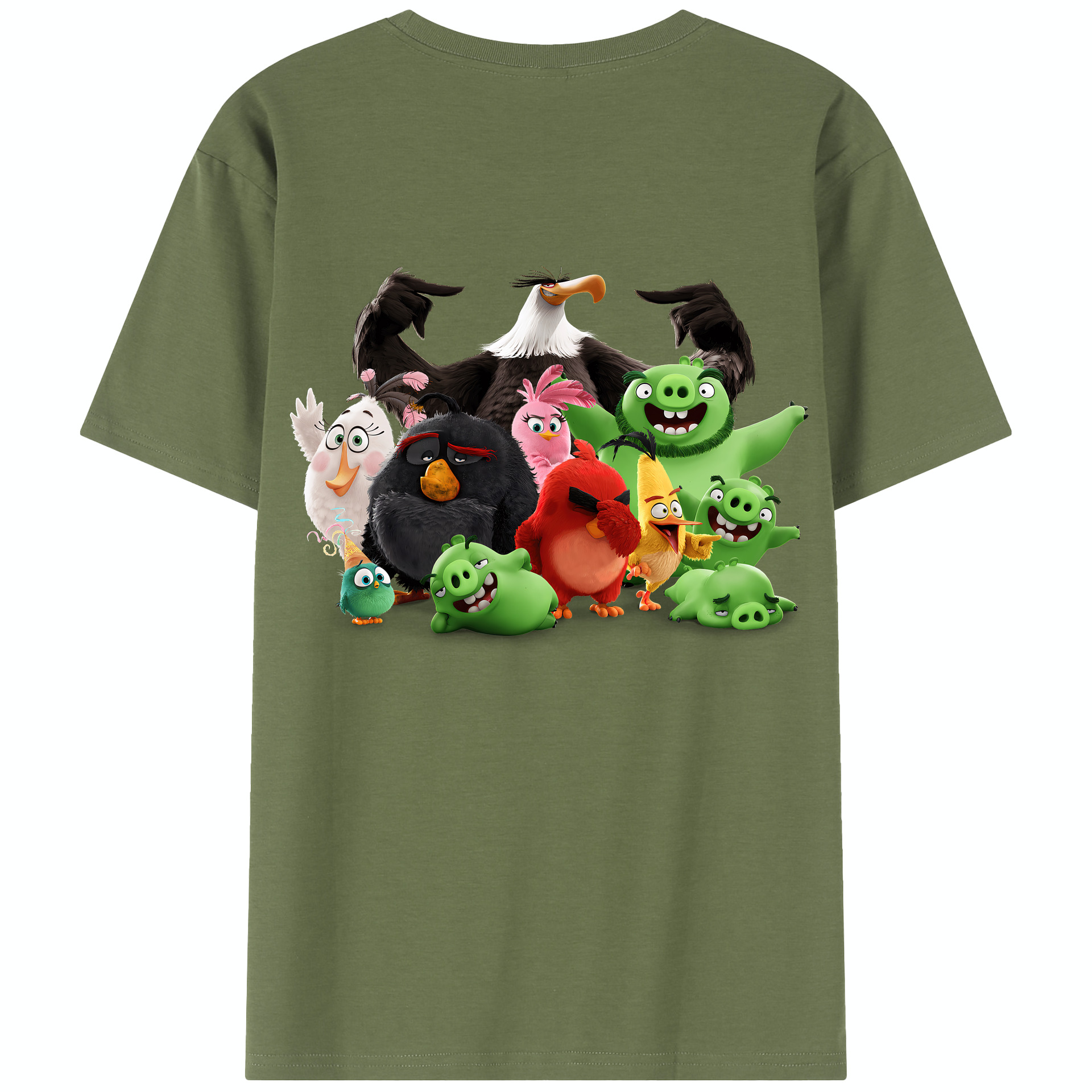 （画像用） Angry Birds アングリーバード 綿100％半袖Tシャツ（背面プリント）
